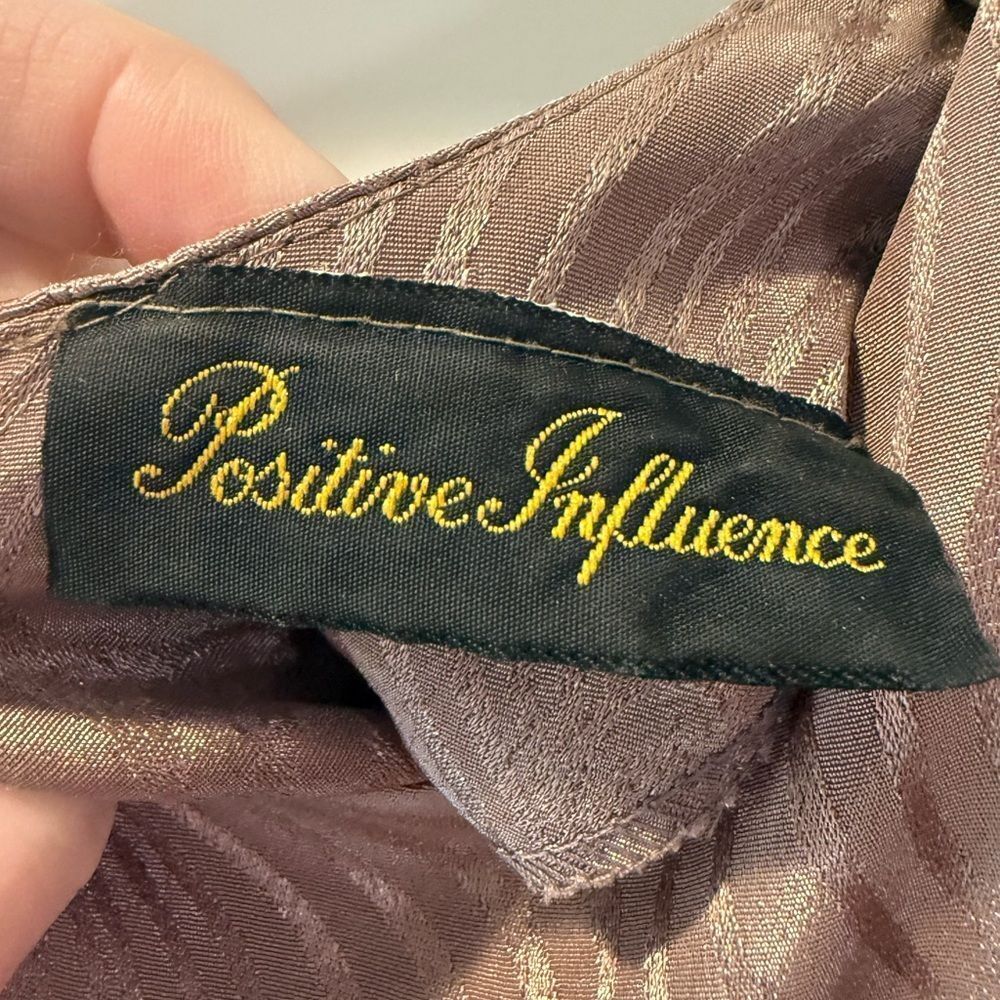 Vintage Positive Influence Taupe Textured Midi Dress View 3